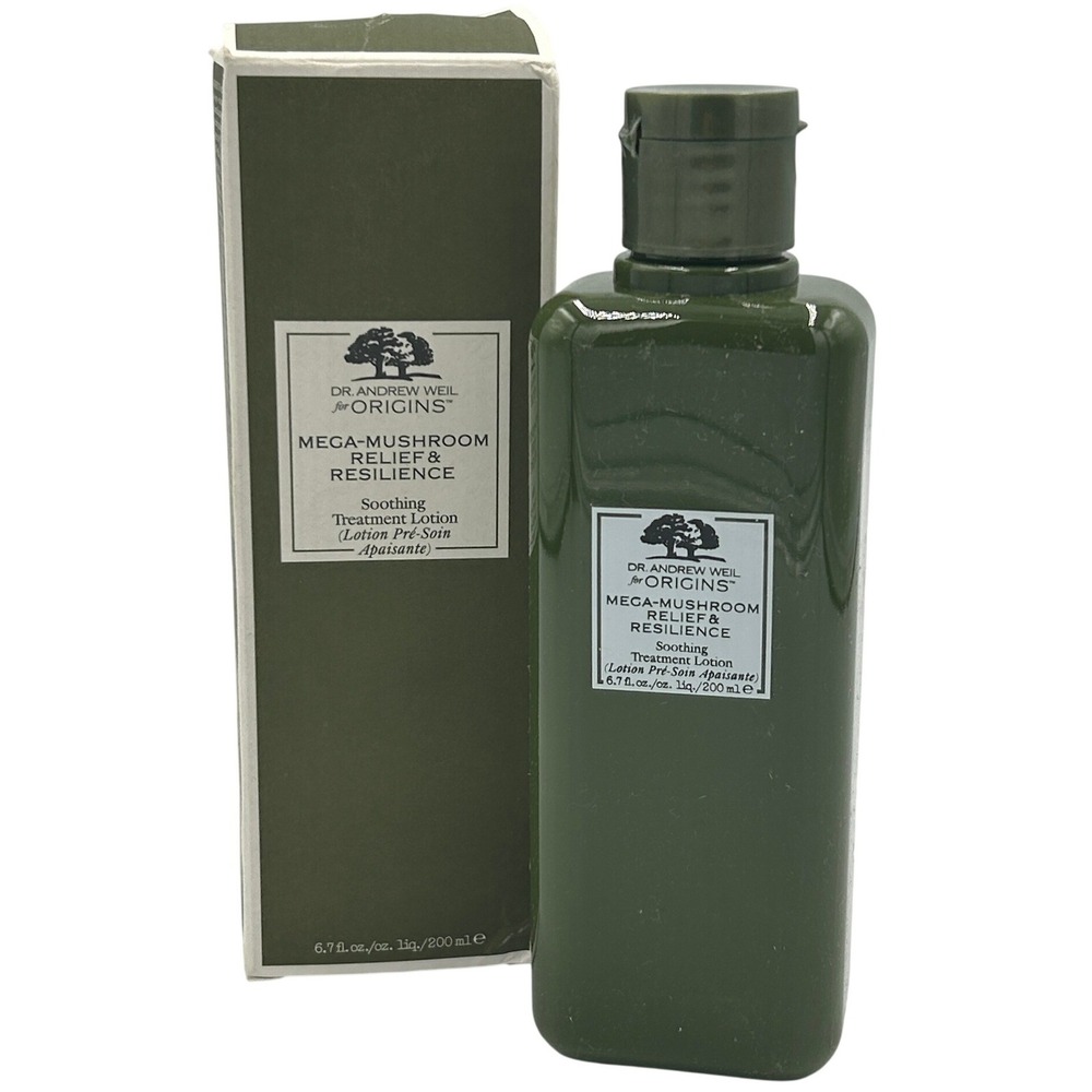 Origins Mega-Mushroom Treatment Lotion Unisex 6.7oz Green New Relief Resilience